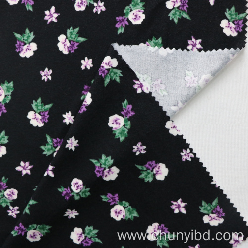 Small Beautiful Flower Pattern Suitable For Summer T-shirt/dress Printed Two Side Peach Single Jersey Fabric